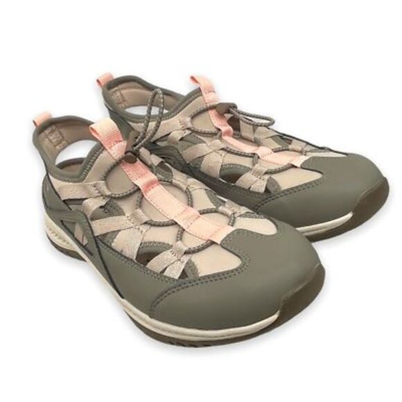 Easy Spirit Womens Forest 3 Walking Shoes Gray Beige Seforest3 Cutout 8.5 M New - Picture 1 of 9